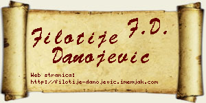 Filotije Danojević vizit kartica
